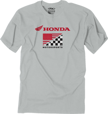 FACTORY EFFEX Honda Flag T-Shirt - Light Gray - Large 27-87314
