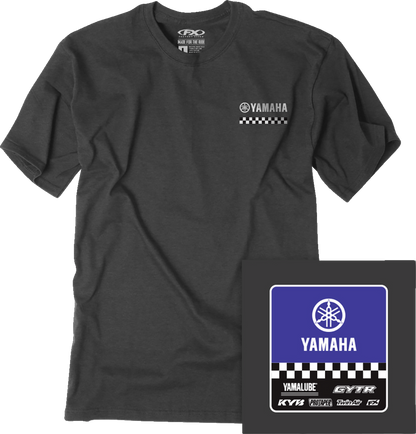 FACTORY EFFEX Yamaha Starting Line T-Shirt - Heather Charcoal - XL 27-87206