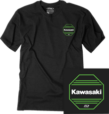 FACTORY EFFEX Kawasaki Octagon T-Shirt - Heather Black - Medium 27-87112