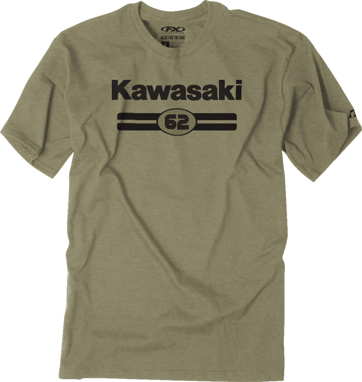FACTORY EFFEX Kawasaki Sixty Two T-Shirt - Heather Olive - XL 27-87126