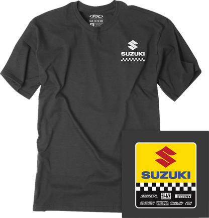 FACTORY EFFEX Suzuki Starting Line T-Shirt - Heather Charcoal - XL 27-87406