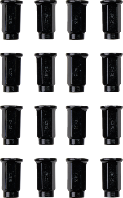 ITP Lug Nuts - Flat - Black - M10 x 1.25 - 16 Pack BLUG15BX
