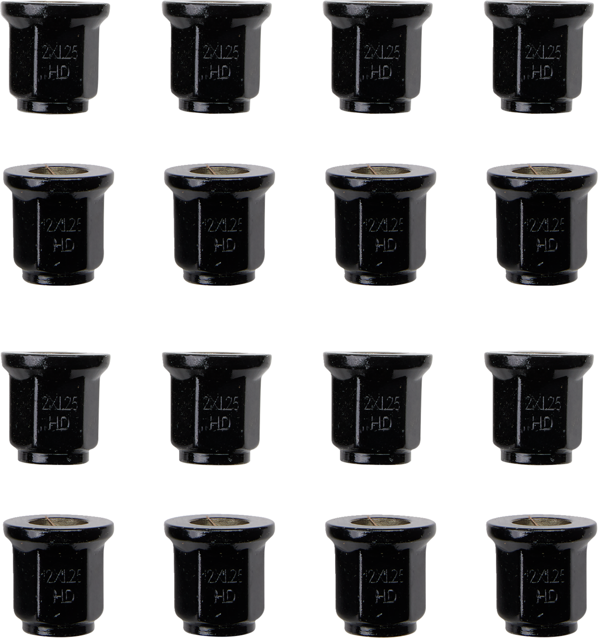 ITP Lug Nuts - Flat - Black - M12 x 1.25 - 16 Pack BLUG16BX