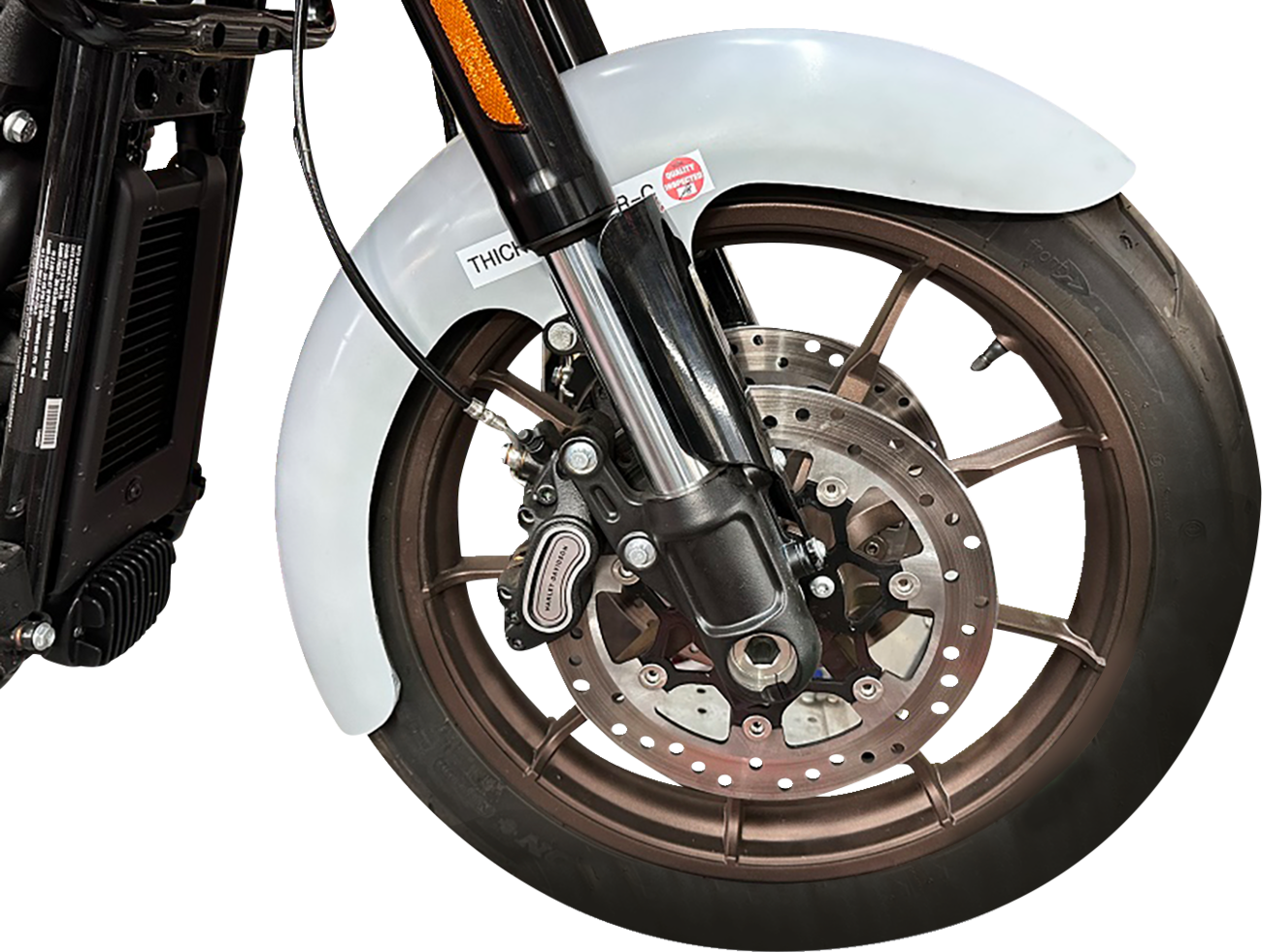 PAUL YAFFE BAGGER NATION Thicky Front Fender - 19" Wheel - With Black Adaptor - M8 Low Rider S/ST THICKY-19-LR-18L-SL