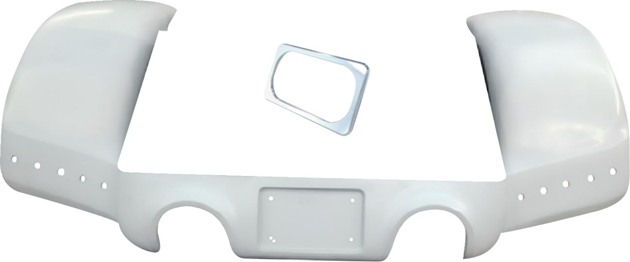 PAUL YAFFE BAGGER NATION Pro Street Rear Fender - Chrome Plate Frame - Dual Outlet - FLRT/FLTRT FPSFK-N-DO-C