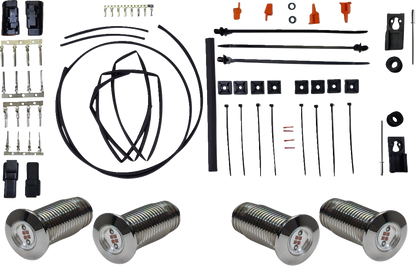 PAUL YAFFE BAGGER NATION Lightning Bolts Kit - Run/Brake/Turn - Chrome PYO:BB-LB-C