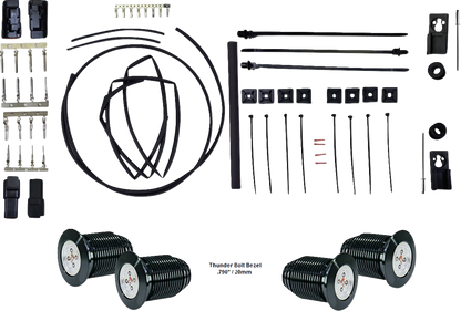 PAUL YAFFE BAGGER NATION Thunder Bolts Kit - Run/Brake/Turn - Black PYO:BB-TB-B