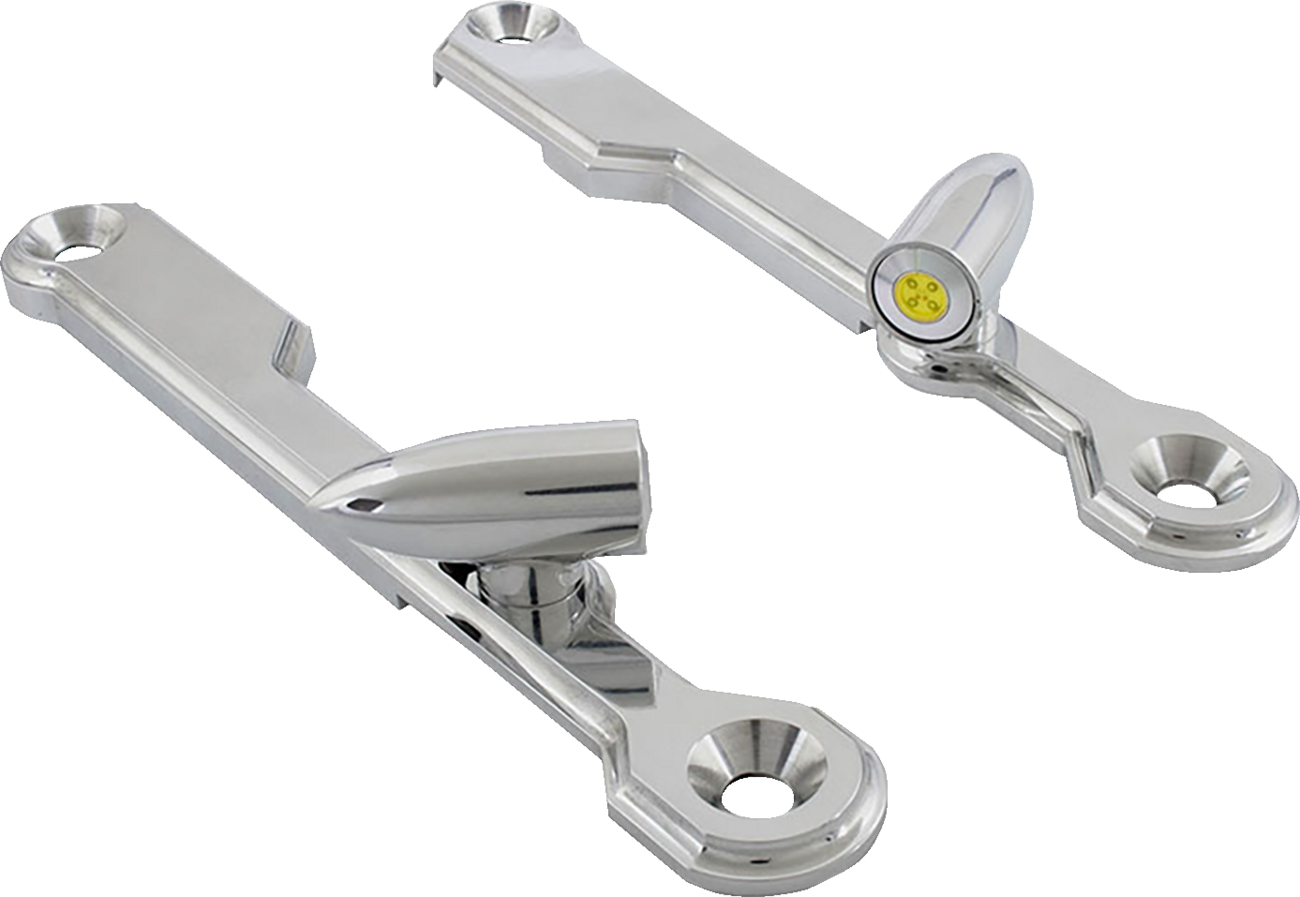 PAUL YAFFE BAGGER NATION Bullet Turn Signals - Chrome - FLHX/FLHR PYO:LB-SG-DRL-C