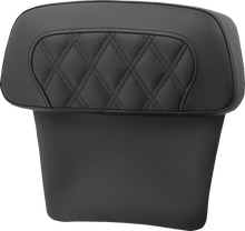 SADDLEMEN Chopped Tour Pak Backrest Pad - RoadSofa™ - Perforated Black w/ Lattice Stitch - FLT/FLH '14-'23 814-07-CPACK-LS