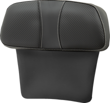 SADDLEMEN Chopped Tour Pak Backrest Pad - Dominator - Black w/ Carbon Fiber Inset - FLT/FLH '14-'23 814-07-CPACK-D