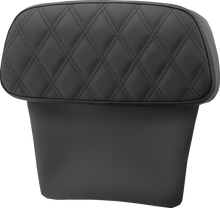 SADDLEMEN Chopped Tour Pak Backrest Pad - Step-Up - Black w/ Black Lattice Stitch - FLT/FLH '14-'23 814-07-CPACK-SU