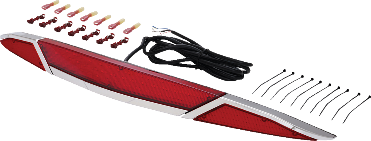 SHOW CHROME LED Trunk Light - Red Lens - Chrome - GL1800 52-970R