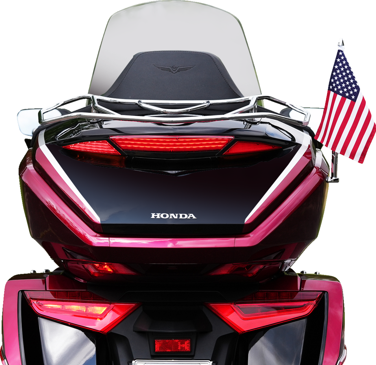 SHOW CHROME LED Trunk Light - Red Lens - Black - GL1800 52-970RBK