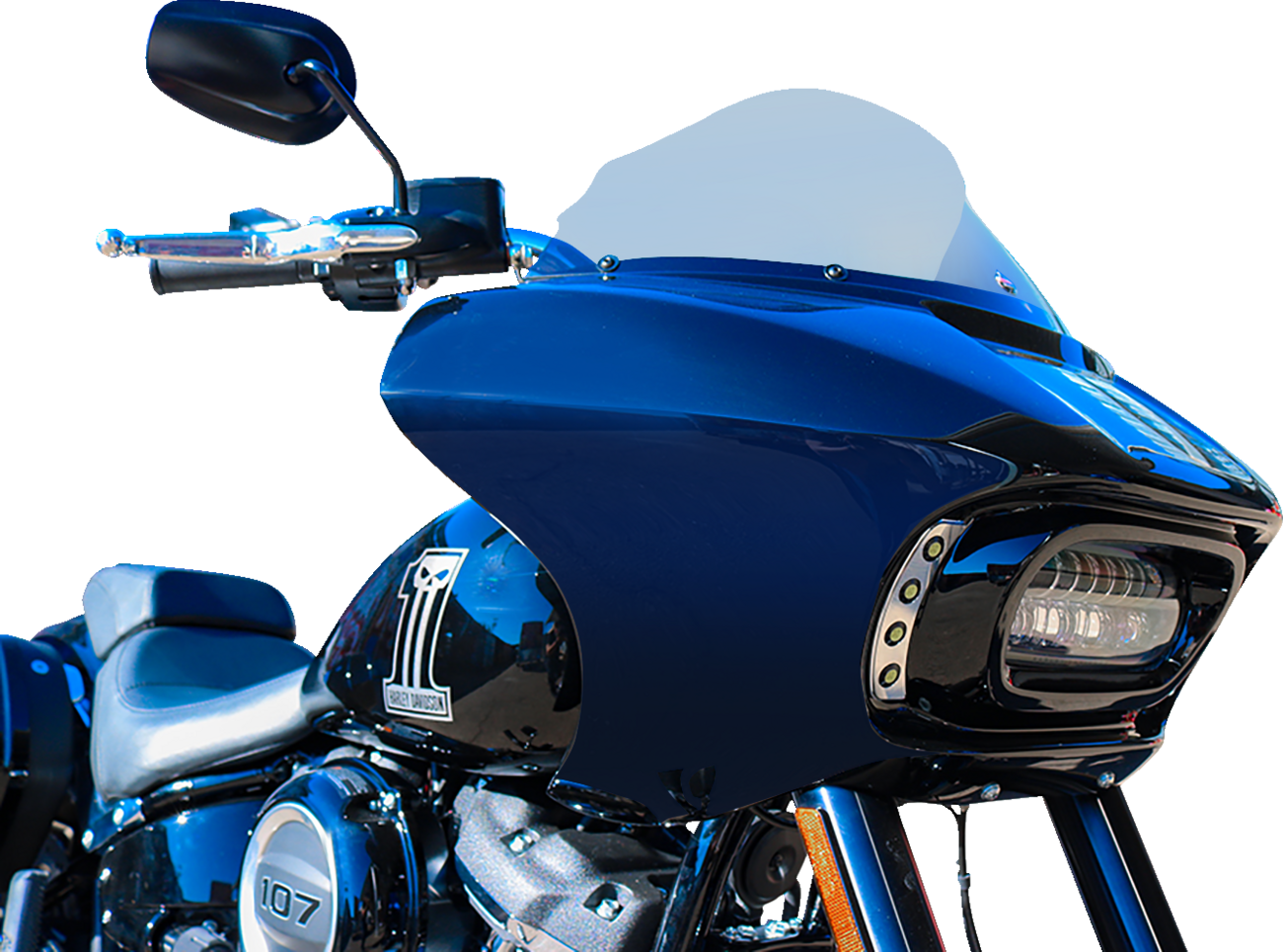 PAUL YAFFE BAGGER NATION Sharknado® Fairing - 9" Windshield - Harley-Davidson PYO:SFK-SG-9