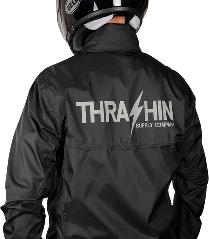 THRASHIN SUPPLY CO. Mission WP Rain Jacket - Black - Large TMJ-15-10