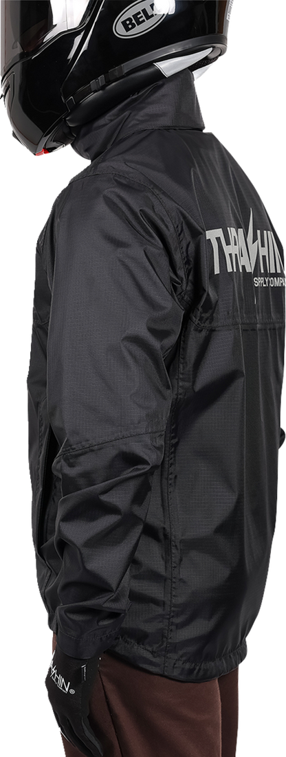 THRASHIN SUPPLY CO. Mission WP Rain Jacket - Black - Large TMJ-15-10