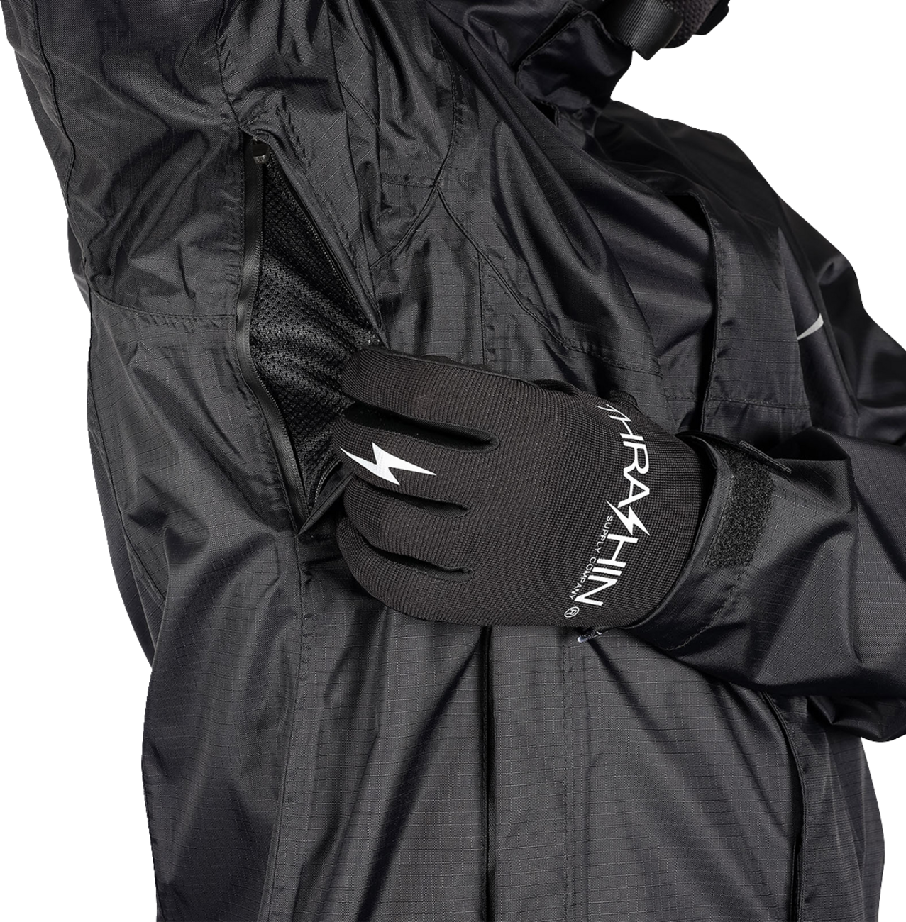 THRASHIN SUPPLY CO. Mission WP Rain Jacket - Black - XL TMJ-15-11