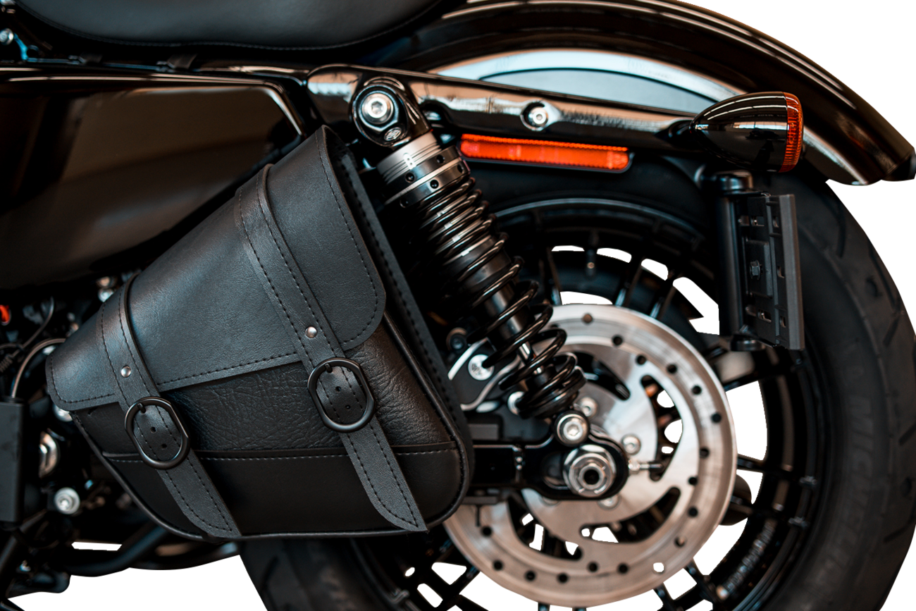 WILLIE & MAX LUGGAGE Blackjack Swingarm Bag - Dual Shock - Black 59778-05