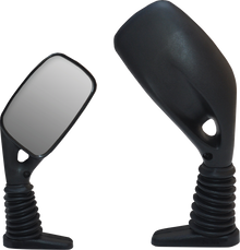 PARTS UNLIMITED Mirrors - Side View - Rectangular - Black - Pair 97040