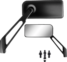 PARTS UNLIMITED Mirror - X-Treme Designer - Side View - Rectangular - Black 98003
