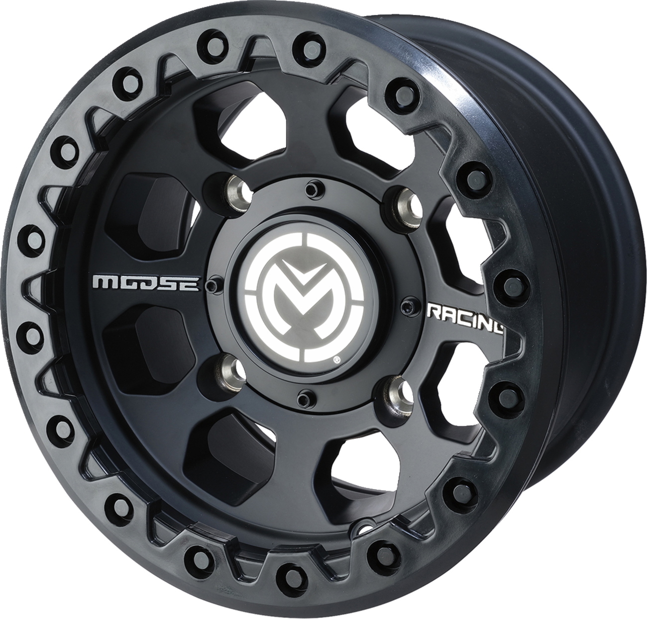 MOOSE OFFROAD Wheel - 23X - Rear - Black - 12x8 - 4/136 - 4+4 23MO128136SB4