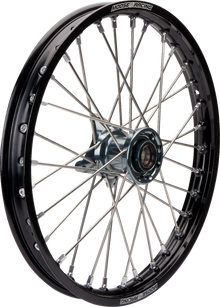 MOOSE OFFROAD Wheel Assembly - SX-1 - Complete - Front - Black Wheel/Gray Hub - 21x1.6 - Gas Gas/KTM/Husqvarna MF-16021-BKGY