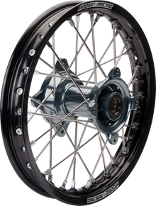 MOOSE OFFROAD Wheel Assembly - SX-1 - Complete - Rear - Black Wheel/Gray Hub - 14x1.6 - SX/TC 85 MR-16014-BKGY