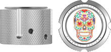 FIGURATI DESIGNS Seat Mounting Knob - Stainless Steel - Sugar Skull FD30-SEAT-SCREW-SS
