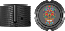 FIGURATI DESIGNS Seat Mounting Knob - Black - Sugar Skull FD30-SEAT-SCREW-BLK