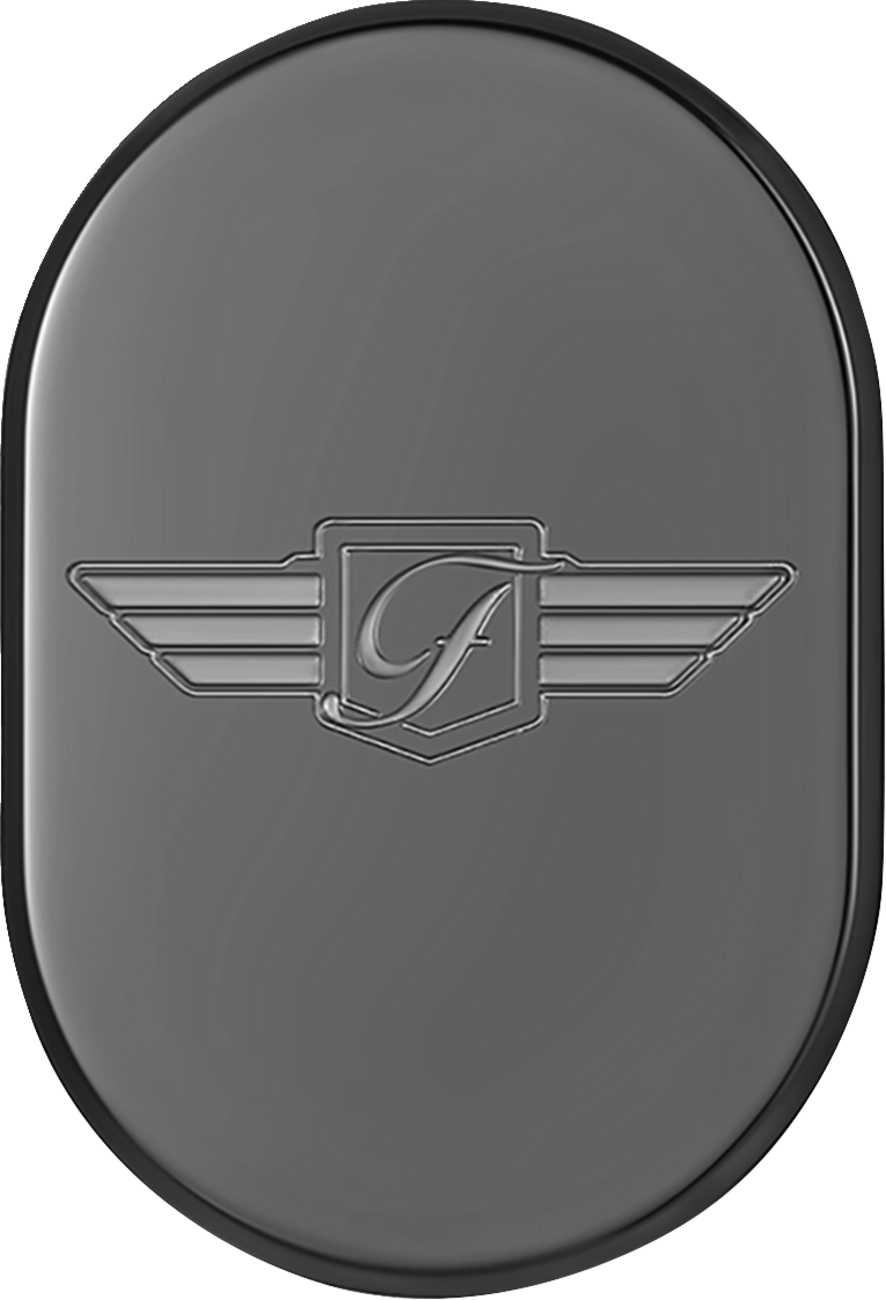 FIGURATI DESIGNS Antenna Cover - Right Rear Fender - FD Logo - Black FD-01-AC-BLK-RT