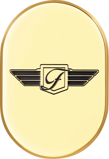 FIGURATI DESIGNS Antenna Cover - Left Rear Fender - FD Logo - Gold FD-01-AC-GLD-LT