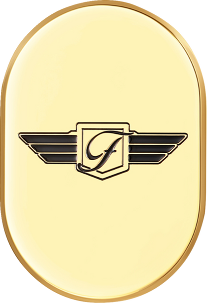 FIGURATI DESIGNS Antenna Cover - Left Rear Fender - FD Logo - Gold FD-01-AC-GLD-LT