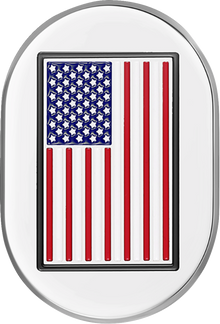 FIGURATI DESIGNS Antenna Cover - Right Rear Fender - American Flag - Chrome FD20-AC-SS-RT