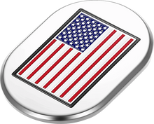 FIGURATI DESIGNS Antenna Cover - Right Rear Fender - American Flag - Chrome FD20-AC-SS-RT