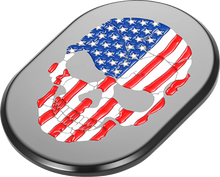 FIGURATI DESIGNS Antenna Cover - Right Rear Fender - American Flag Skull - Black FD25-AC-BLK-RT