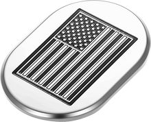 FIGURATI DESIGNS Antenna Cover - Right Rear Fender - Contrast Cut American Flag - Chrome FD26-AC-SS-RT