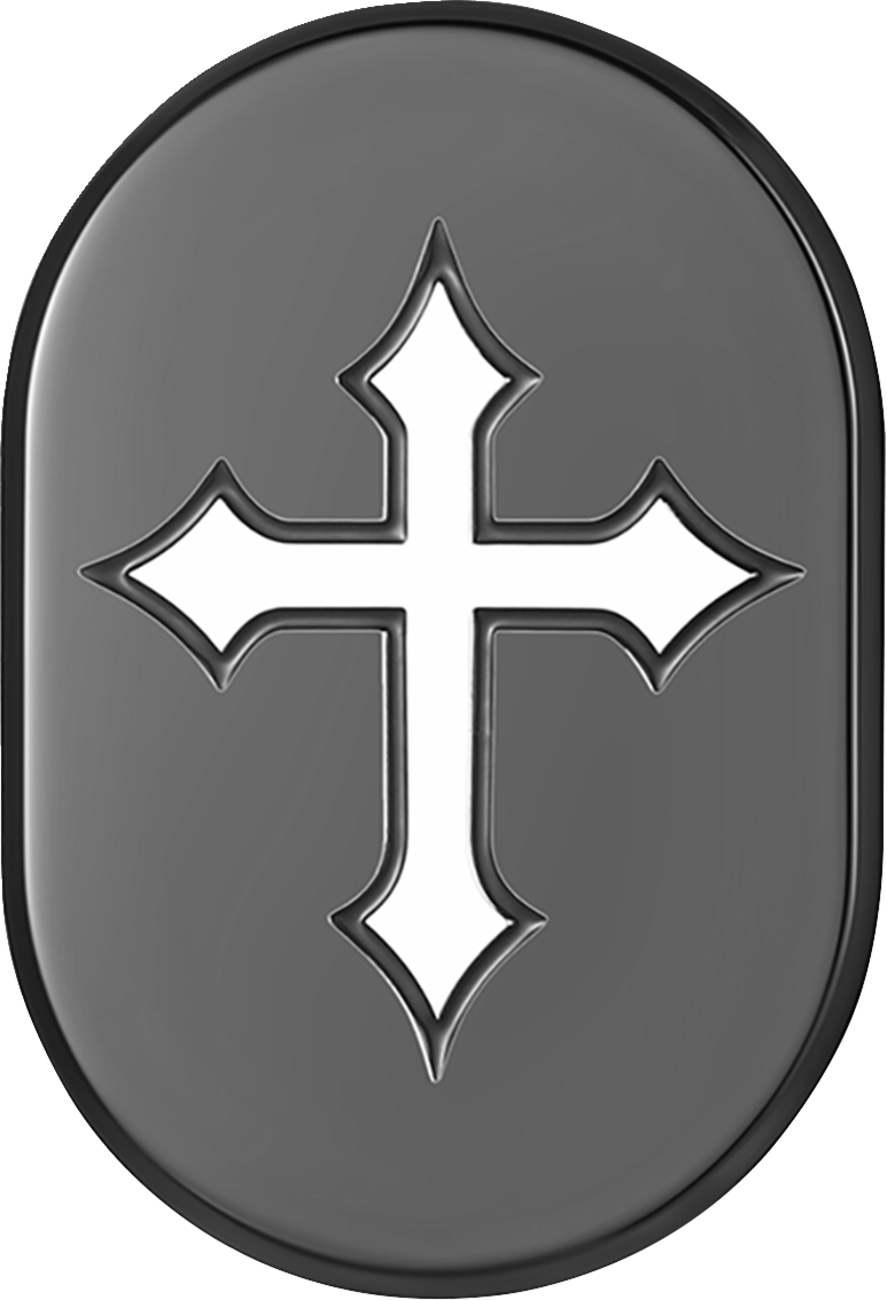 FIGURATI DESIGNS Antenna Cover - Right Rear Fender - Cross - Black FD41-AC-BLK-RT