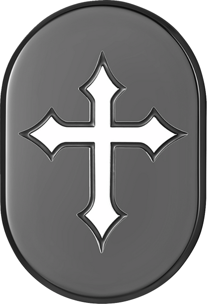 FIGURATI DESIGNS Antenna Cover - Right Rear Fender - Cross - Black FD41-AC-BLK-RT