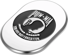FIGURATI DESIGNS Antenna Cover - Right Rear Fender - POW-MIA -Chrome FD50-AC-SS-RT
