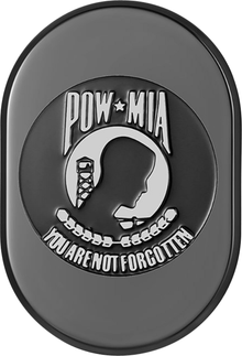 FIGURATI DESIGNS Antenna Cover - Right Rear Fender - POW-MIA - Black FD55-AC-BLK-RT