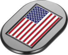 FIGURATI DESIGNS Antenna Cover - Right Rear Fender - American Flag - Black FD21-AC-BLK-RT