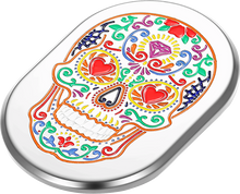 FIGURATI DESIGNS Antenna Cover - Right Rear Fender - Sugar Skull - Chrome FD30-AC-SS-RT