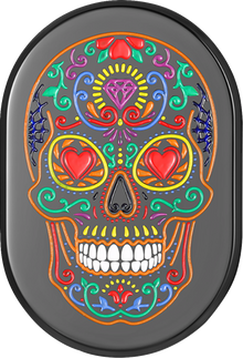 FIGURATI DESIGNS Antenna Cover - Right Rear Fender - Sugar Skull - Black FD30-AC-BLK-RT