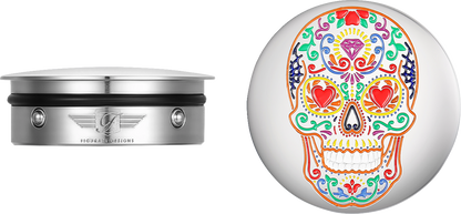 FIGURATI DESIGNS Docking Cover - Short - Mirror Polished - Sugar Skull FD30-DC-25-30-SS