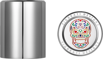 FIGURATI DESIGNS Docking Cover - Medium - Mirror Polished - Sugar Skull FD30-DC-27-30-SS