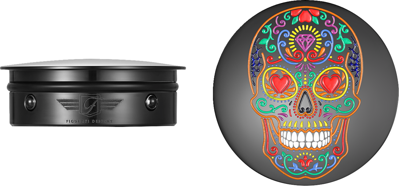 FIGURATI DESIGNS Docking Cover - Short - Black - Sugar Skull FD30-DC-25-30-BLK