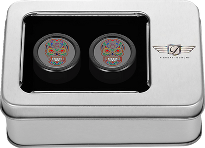 FIGURATI DESIGNS Docking Cover - Medium - Black - Sugar Skull FD30-DC-27-30-BLK