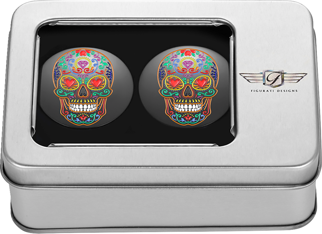 FIGURATI DESIGNS Docking Cover - Short - Black - Sugar Skull FD30-DC-25-30-BLK