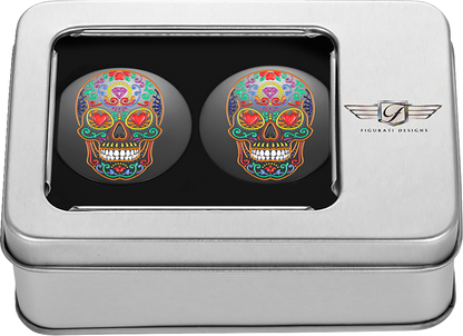 FIGURATI DESIGNS Docking Cover - Short - Black - Sugar Skull FD30-DC-25-30-BLK