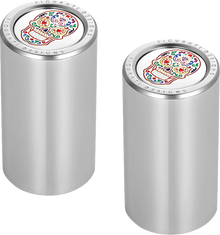 FIGURATI DESIGNS Docking Cover - Long - Mirror Polished - Sugar Skull FD30-DC-25-45-SS